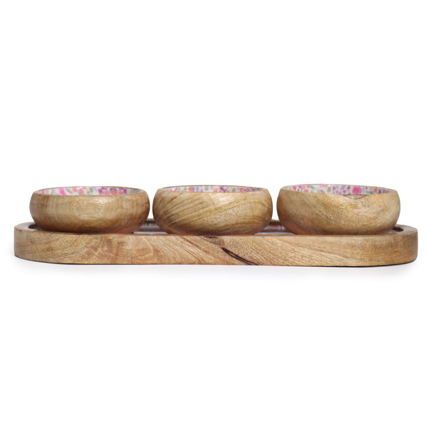 Mango Wood Tray and Bowls