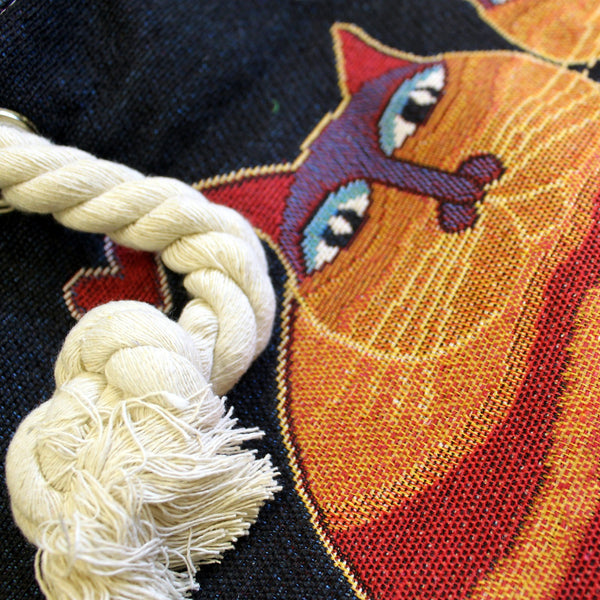 Rope Handle Bag - Rainbow Cats