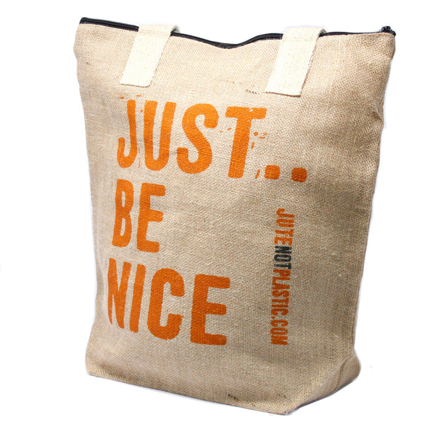 Eco Jute Not Plastic Bag - Just Be Nice