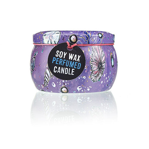 Art Tin Candle - Sea Life - Raspberry