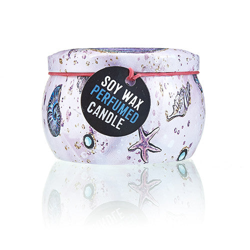 Art Tin Candle - Sea Life - Raspberry