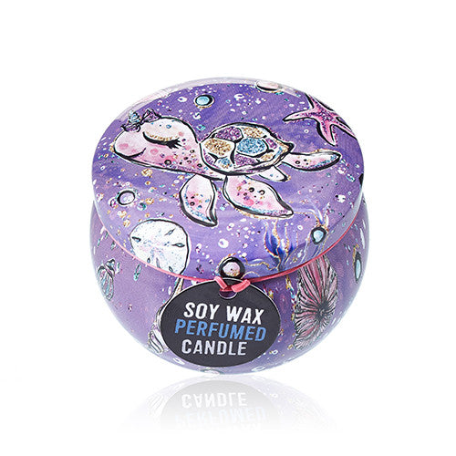 Art Tin Candle - Sea Life - Raspberry