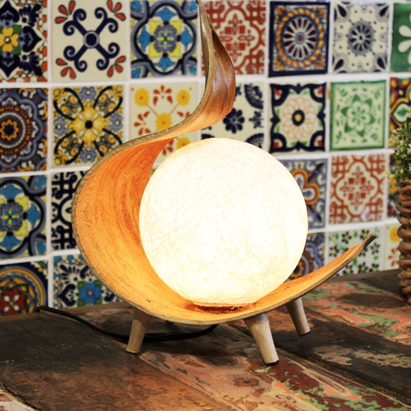 Coconut Lamp - 30cm tall - Handmade in Bali