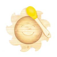 Baby Bamboo Weaning Bowl and Spoon - You Are My Sunshine Set