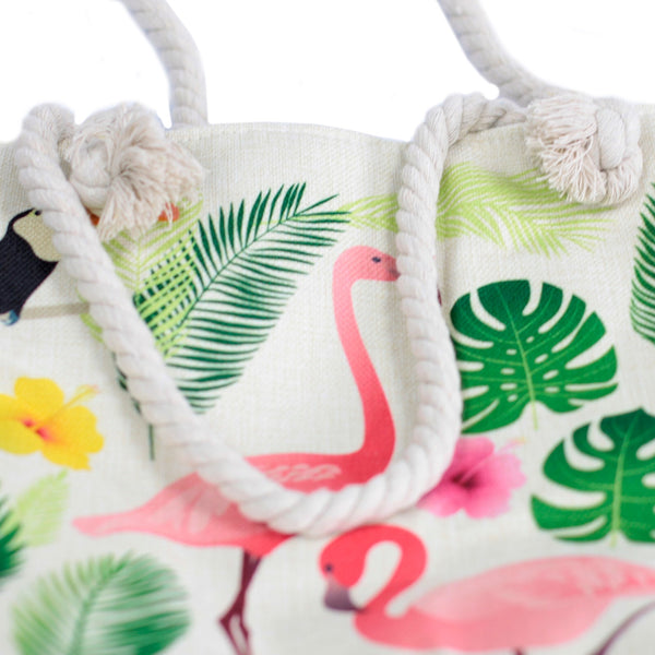 Rope Handle Bag - Flamingo