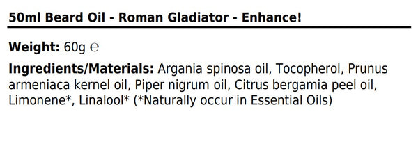 Beard Oil - Roman Gladiator - Enhance