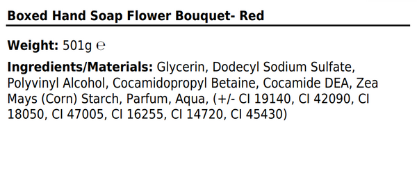 Soap Flowers - Boxed Bouquet - Red