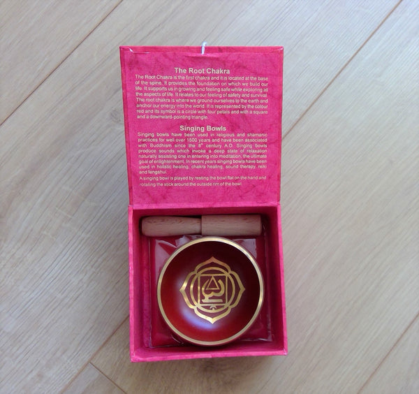 Set of 7 Tibetan Brass Chakra Singing Bowls