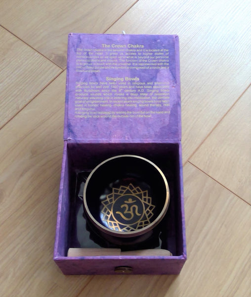 Set of 7 Tibetan Brass Chakra Singing Bowls