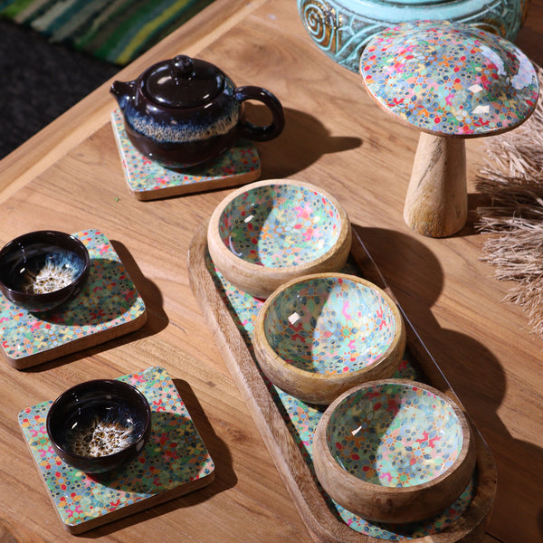 Mango Wood Tray and Bowls