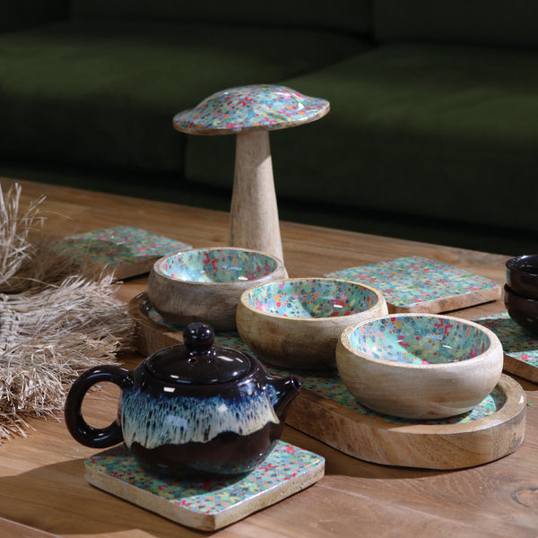 Mango Wood Tray and Bowls