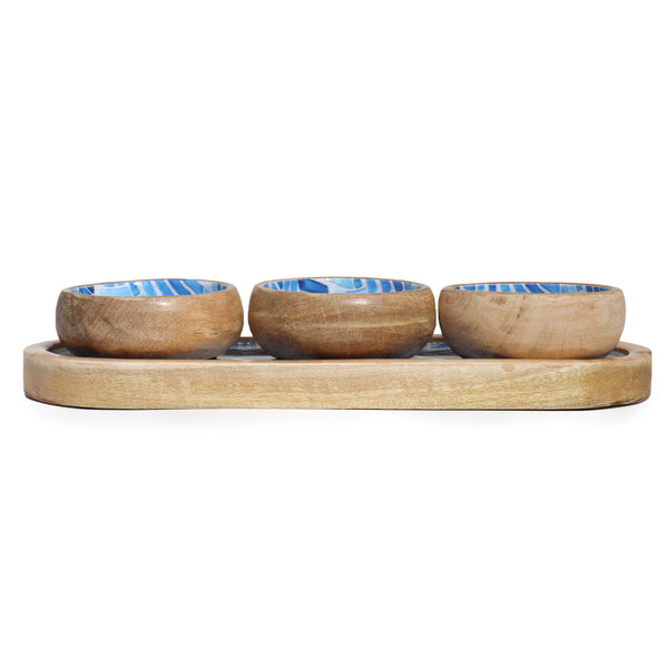 Mango Wood Tray and Bowls