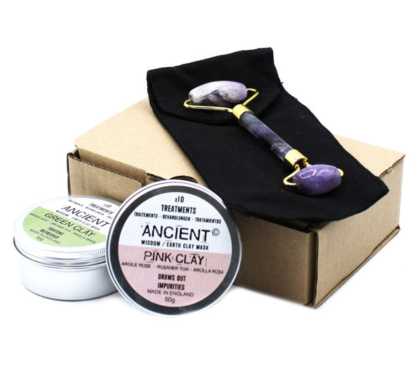 Gemstone roller and Clay Gift Set