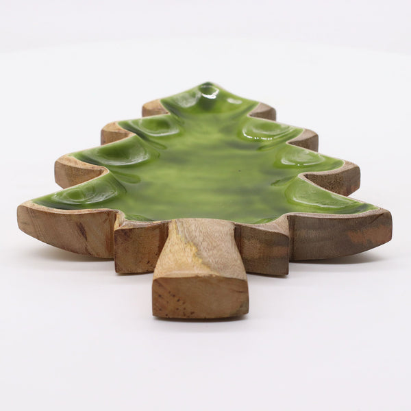 Lost in the Forest -  Enamel Tree Wooden Bowl - 25x19cm