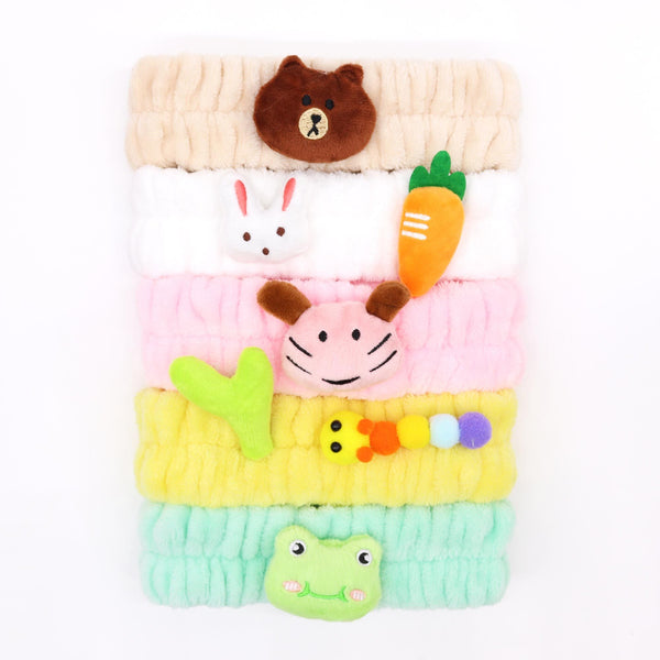 5 Makeup Headbands - Cute Animals (assorted)
