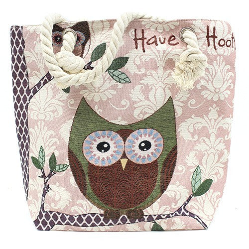 Rope Handle Bag - Have a hoot