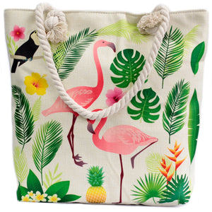 Rope Handle Bag - Flamingo