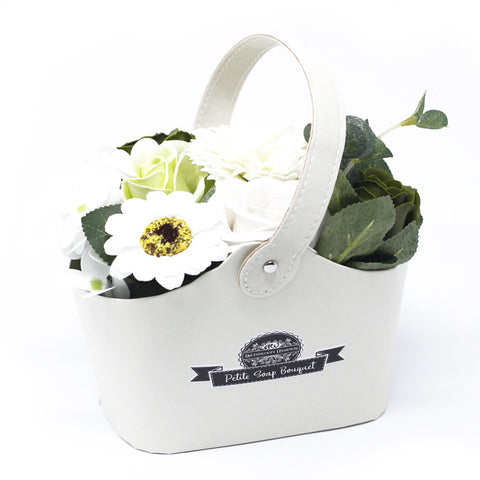 Soap Flower Basket - Pastel Green