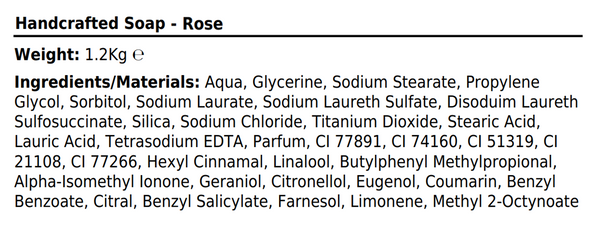 Handmade soap bar - 100g - Rose