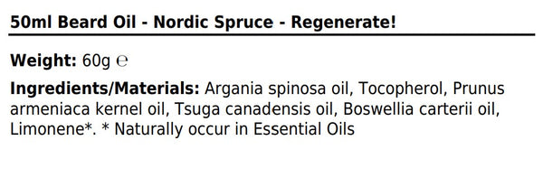 Beard Oil - Nordic Spruce - Regenerate