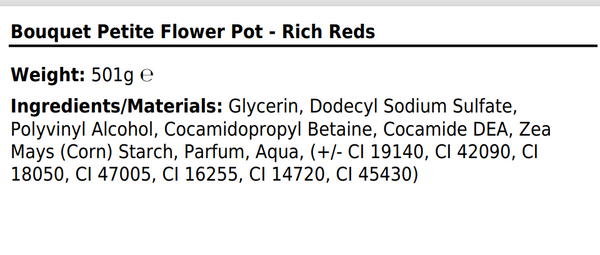 Soap Flowers - Rich Reds