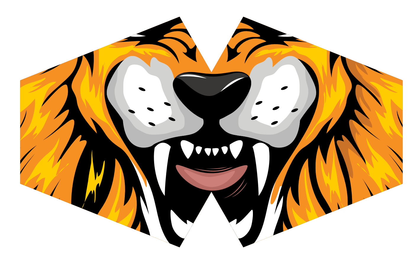 Reusable Face Mask - Tiger (adult)