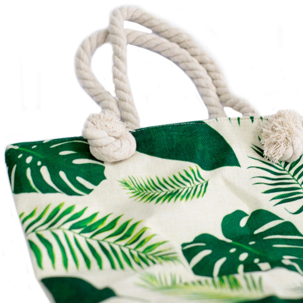 Rope Handle Bag - Tropical Green